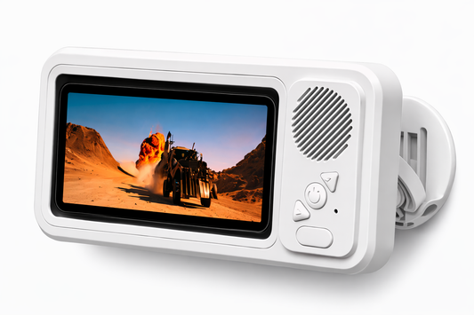 AquaView™ Waterproof Bathroom Phone Holder with Bluetooth Speaker